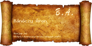 Bánóczy Áron névjegykártya